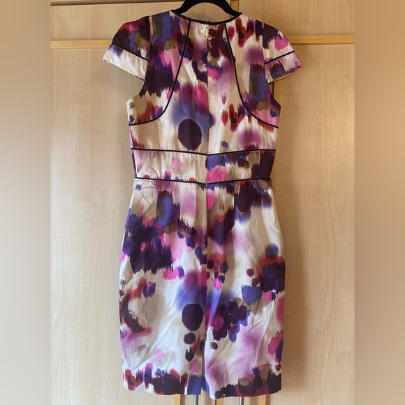 Sandra Angelozzi Cotton/Silk Blend Abstract Cap Sleeve Dress Size Medium - Picture 8 of 10